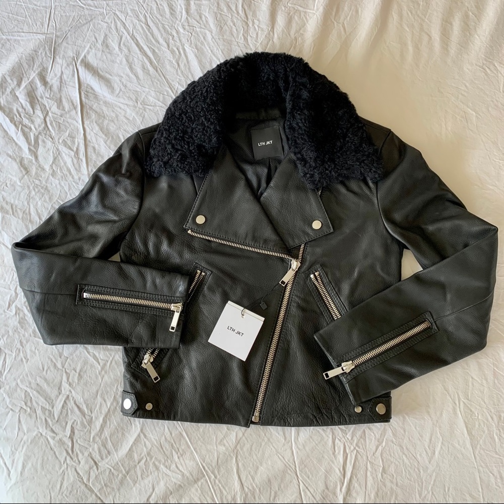 LTH JKT - LIV boxy biker - cropped leather jacket